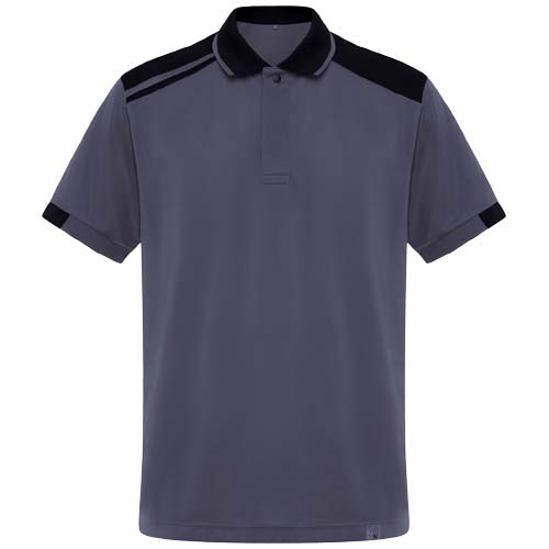 Polo antibactérien à personnaliser contrasté Samurai Roly Plomb et Noir